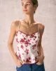 The Red Sweetheart Neck Floral Cami Top sold by rihoas