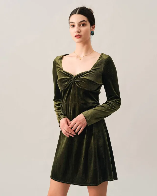 The Solid Velvet Mini Dress sold by rihoas