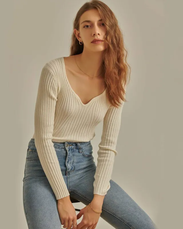 The Basic Teardrop Ribbed Top sold by rihoas