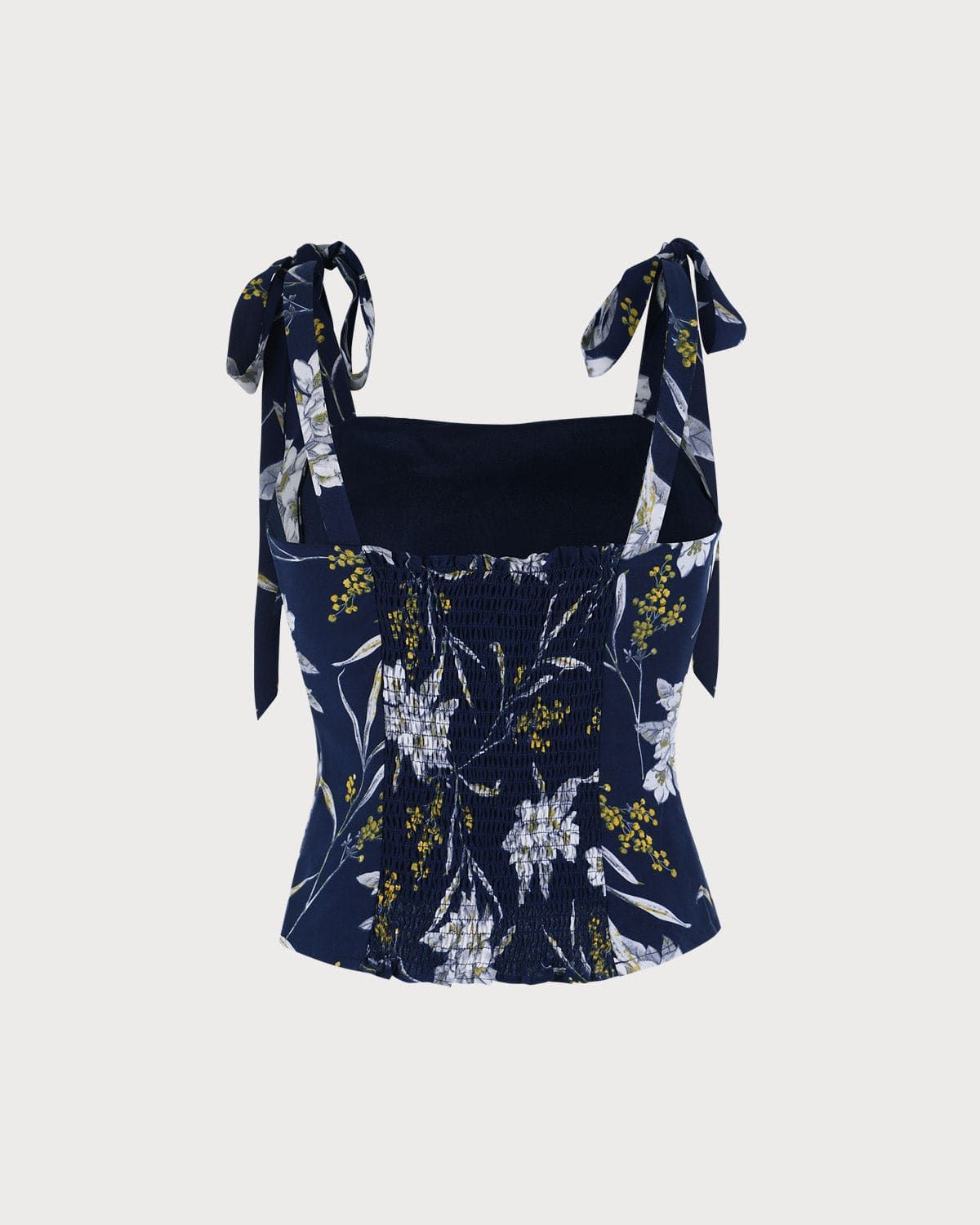 The Tie Strap Cropped Floral Cami Top sold by rihoas product image thumbnail 3