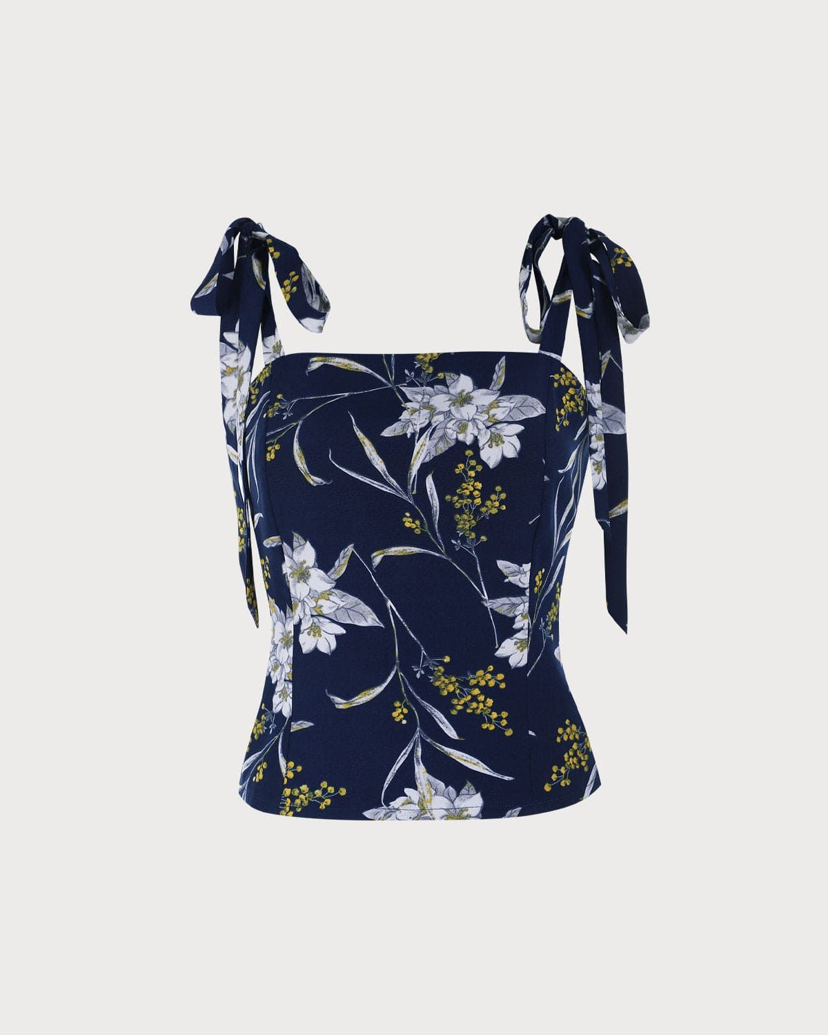 The Tie Strap Cropped Floral Cami Top sold by rihoas