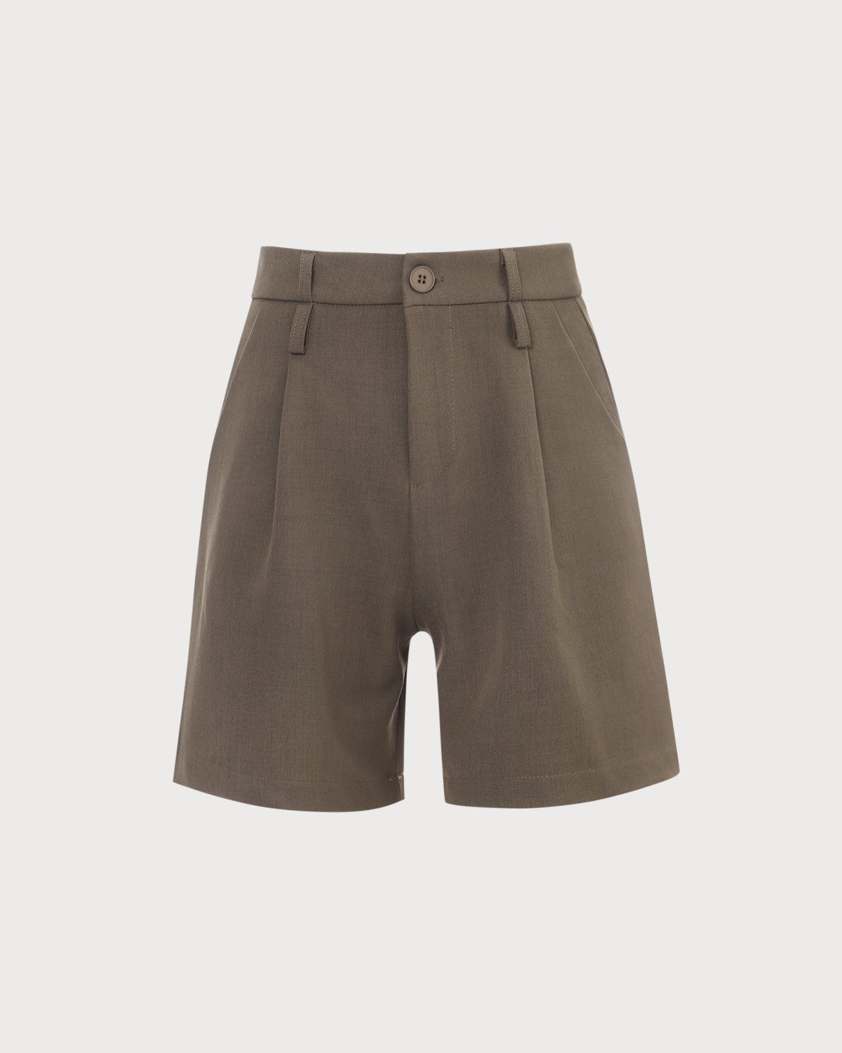 The Coffee High Waisted Pleated Shorts sold by rihoas product image thumbnail 7