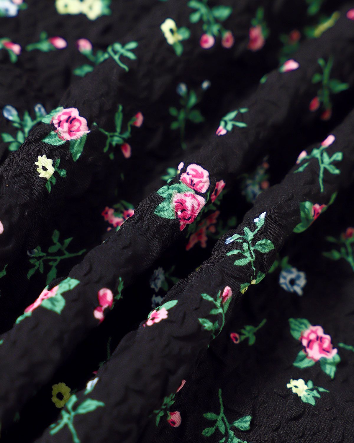 The Black V Neck Lace Floral Print Midi Dress sold by rihoas product image thumbnail 8