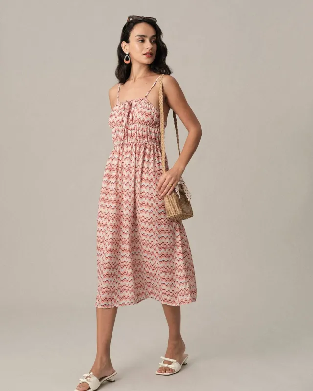 The Wave Print Maxi Dress sold by rihoas