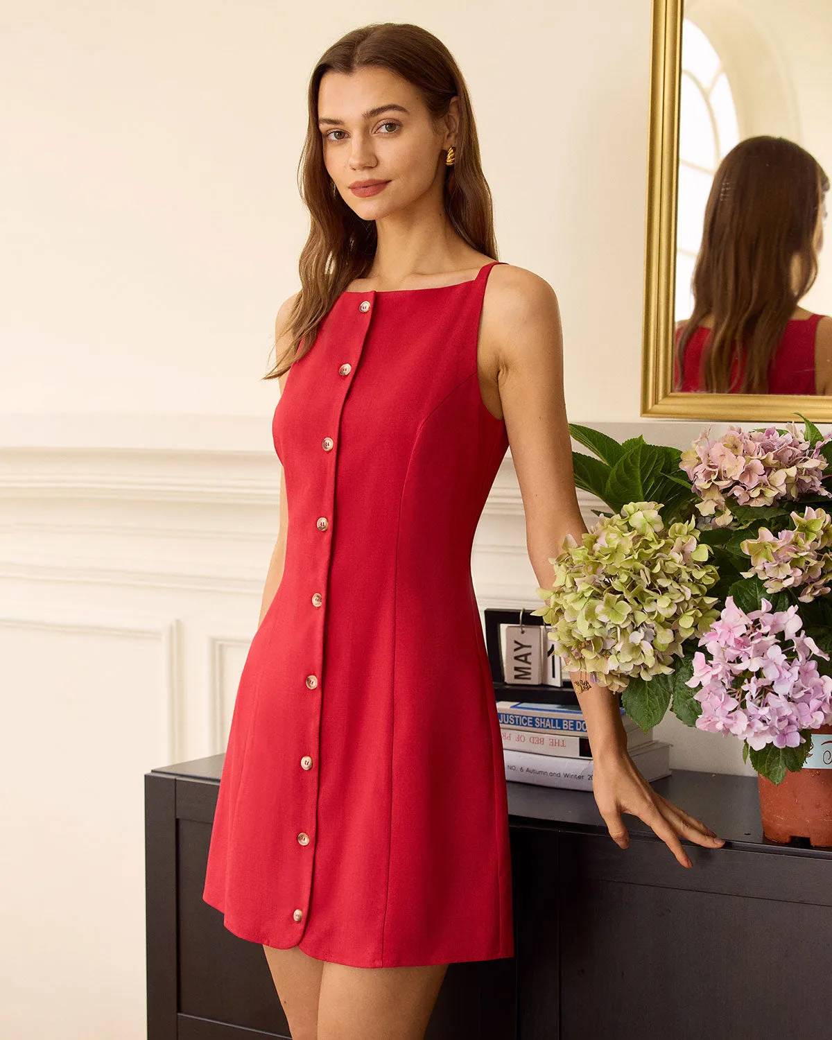 ★2024SS新作★RONRON★BOATNECK SLEEVELESS MINI DRESS Amazon.com: CORIRESHA Women's Elegant Backless Boat Neck