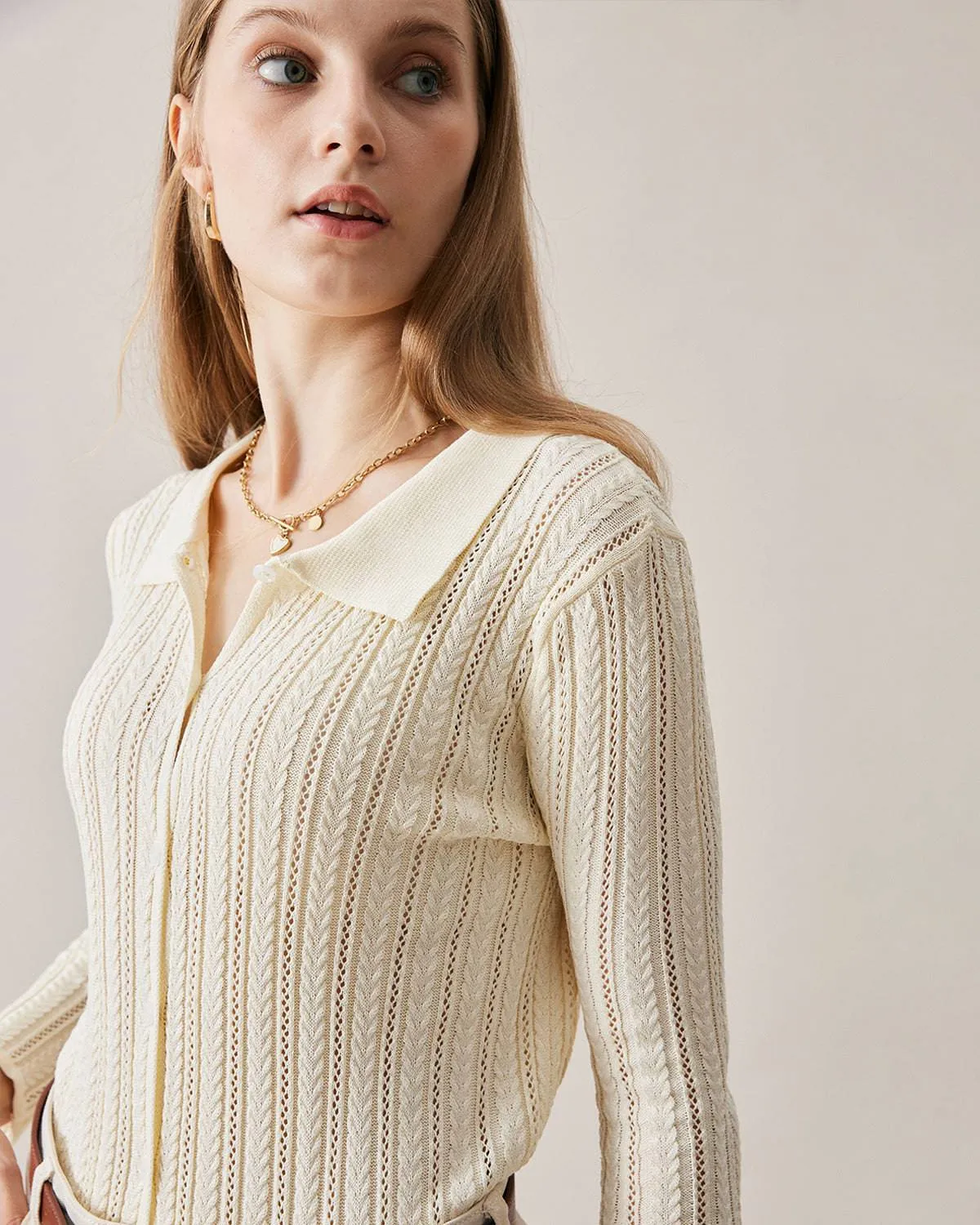 The Cable Knitted Cardigan sold by rihoas product image thumbnail 4