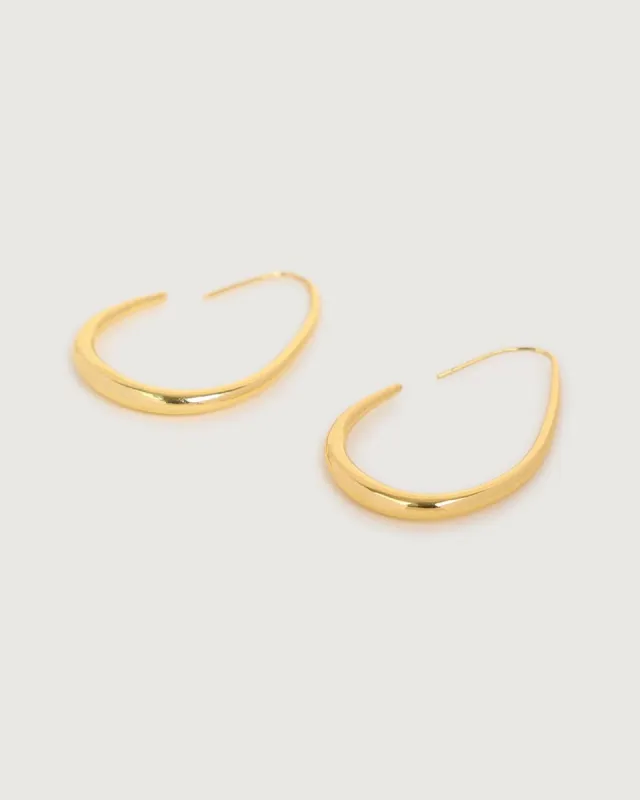 The Oval Water-drop Earrings sold by rihoas