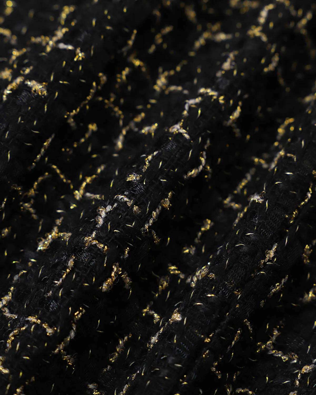 Women's Black V-Neck Buttoned Tweed Vest sold by rihoas product image thumbnail 2