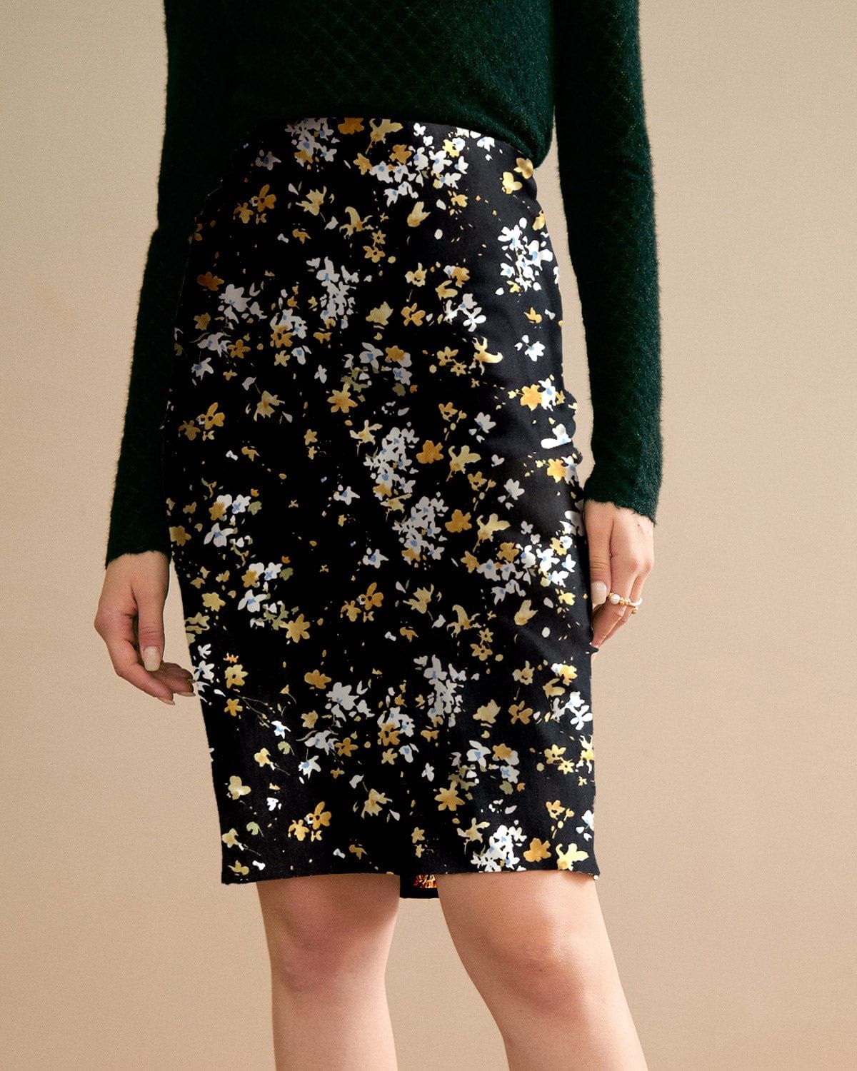 The Floral A-line Skirt sold by rihoas