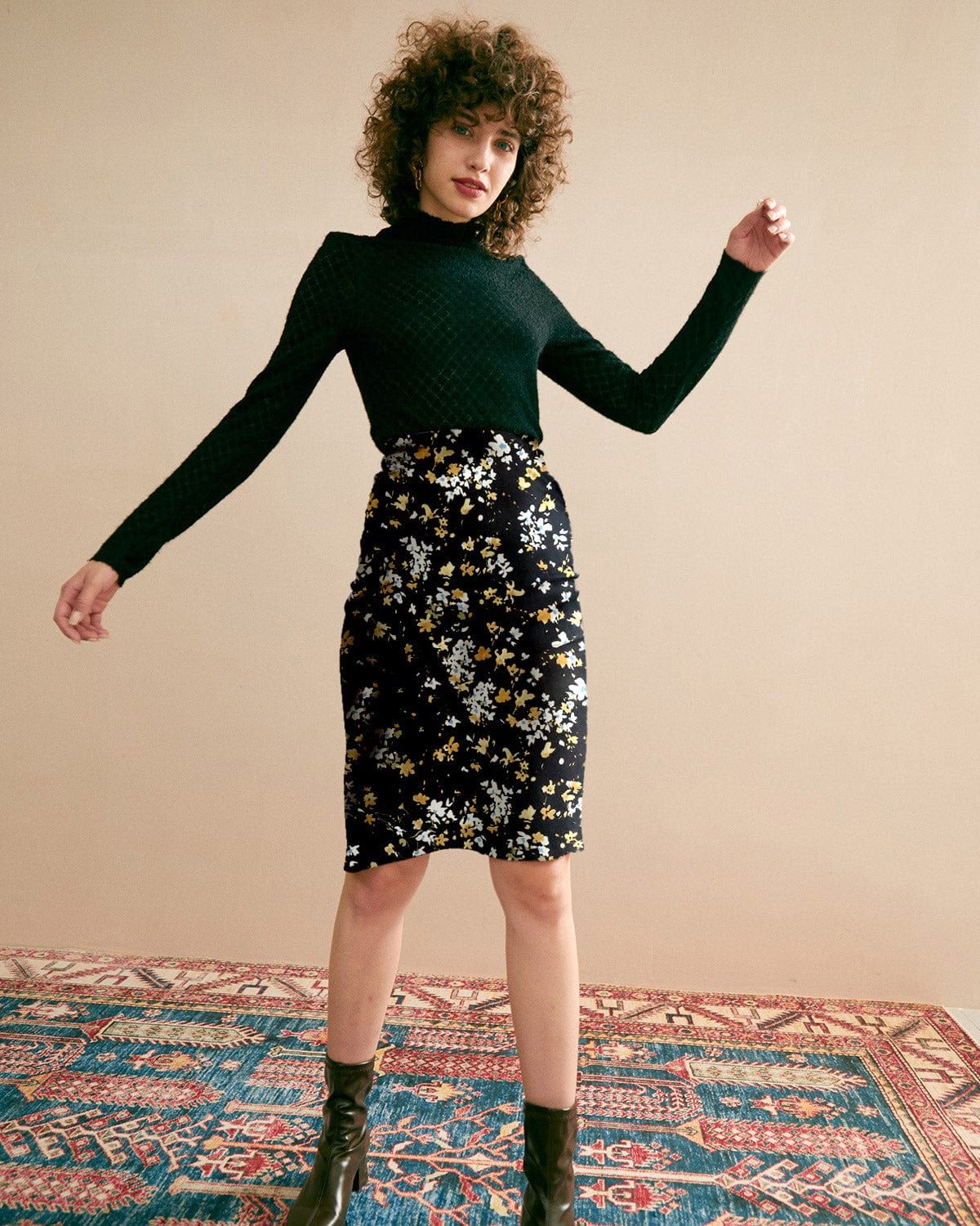 The Floral A-line Skirt sold by rihoas product image thumbnail 2