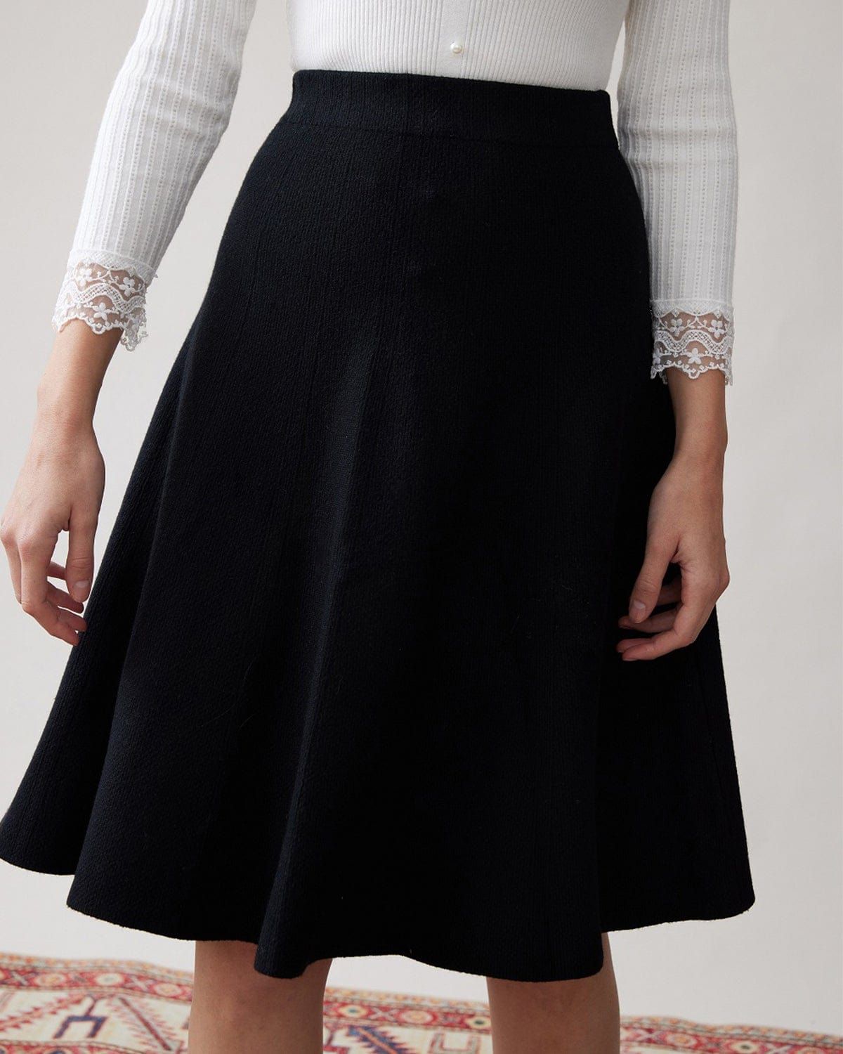 The A-line Knitted Midi Skirt sold by rihoas product image thumbnail 5