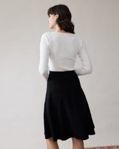 The A-line Knitted Midi Skirt sold by rihoas