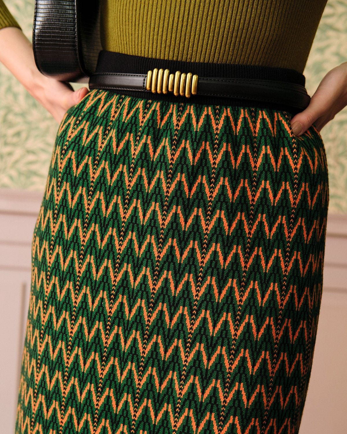 The High Waisted Floral Midi Skirt sold by rihoas product image thumbnail 3