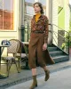 The Solid High Waisted A-line Midi Skirt sold by rihoas