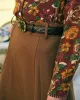 The Solid High Waisted A-line Midi Skirt sold by rihoas