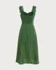 The Frill Trim Side Split Midi Dress sold by rihoas