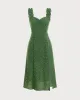 The Frill Trim Side Split Midi Dress sold by rihoas