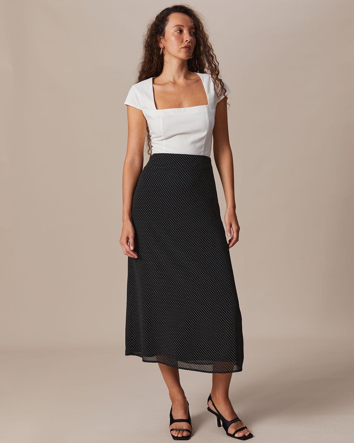 The White Square Neck Cap Sleeve Blouse sold by rihoas product image thumbnail 3