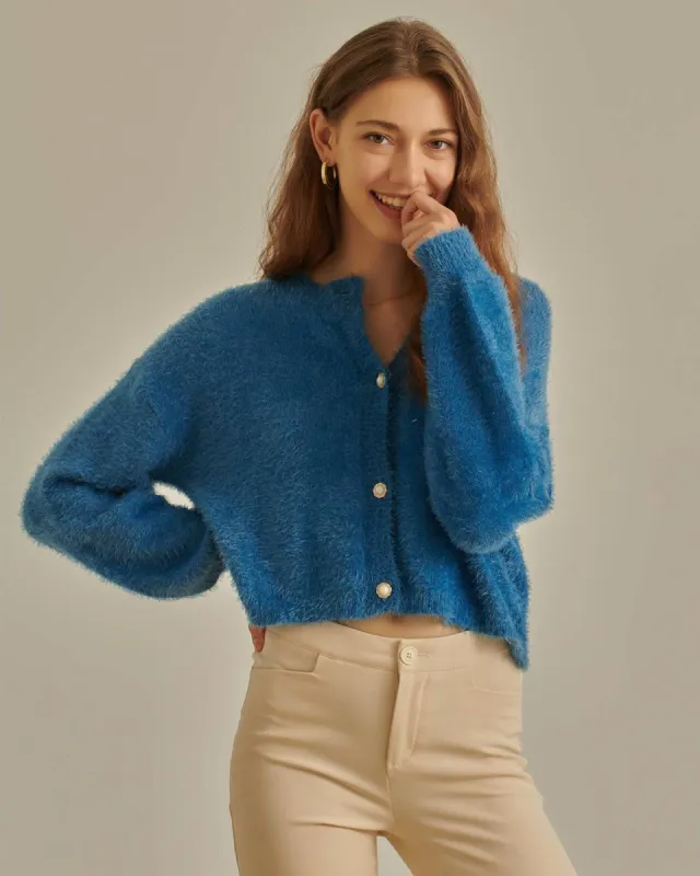 The Lustrous Fluffy Cardigan sold by rihoas