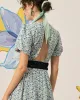 The Ruffle Backless Floral Midi Dress sold by rihoas