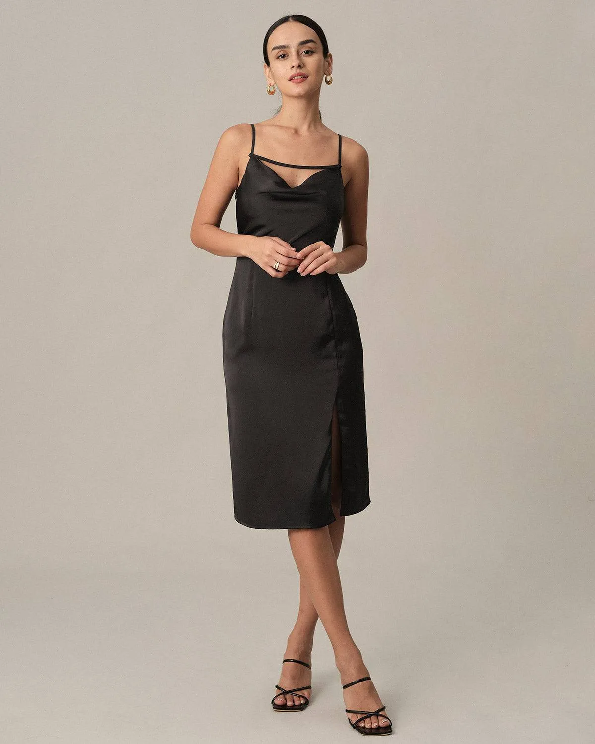 The Satin Backless Cami Dress sold by rihoas product image thumbnail 5