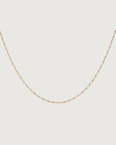 The Gold Oval Beaded Chain Necklace sold by rihoas
