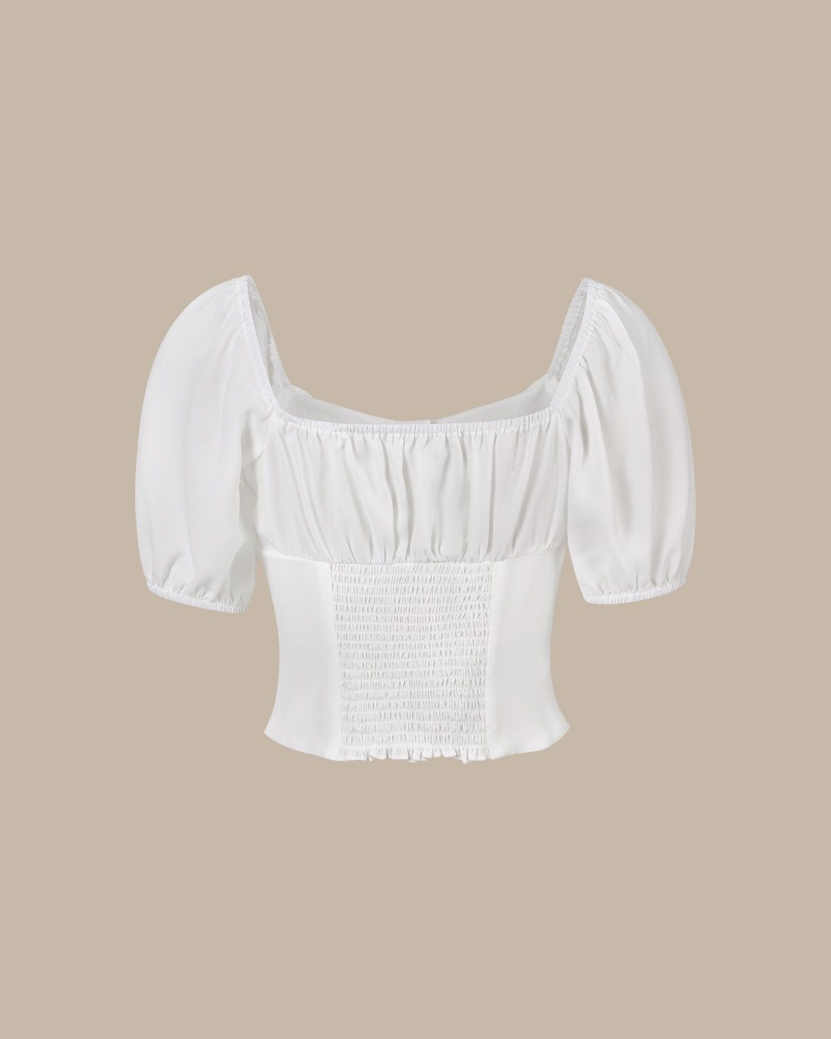 The White Sweetheart Neck Button Blouse sold by rihoas product image thumbnail 7