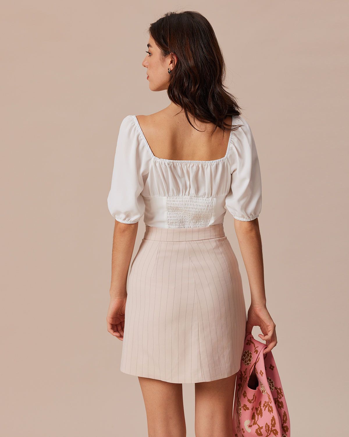 The White Sweetheart Neck Button Blouse sold by rihoas product image thumbnail 5