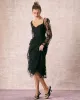 The Black Sweetheart Neck Mesh Midi Dress sold by rihoas