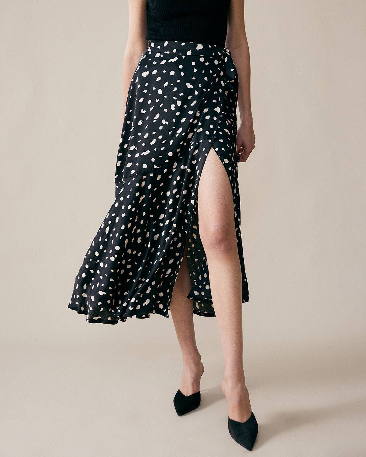 The Side Tie Wrap Split Skirt sold by rihoas