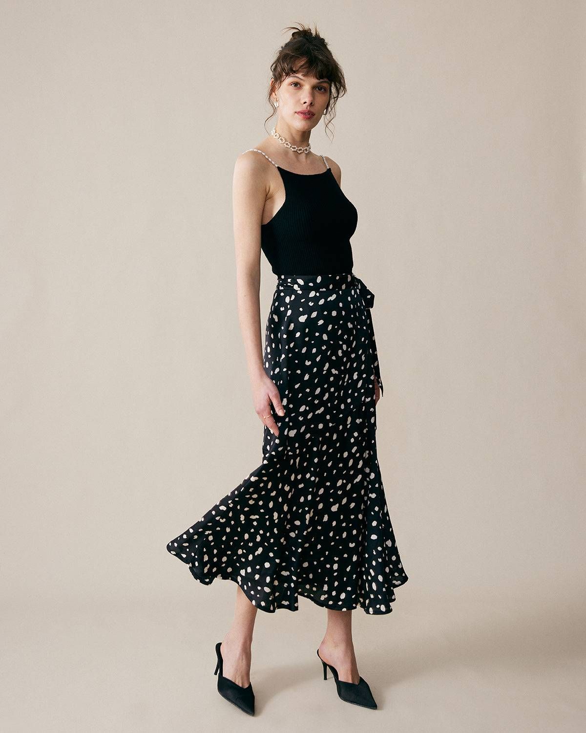 The Side Tie Wrap Split Skirt sold by rihoas product image thumbnail 3