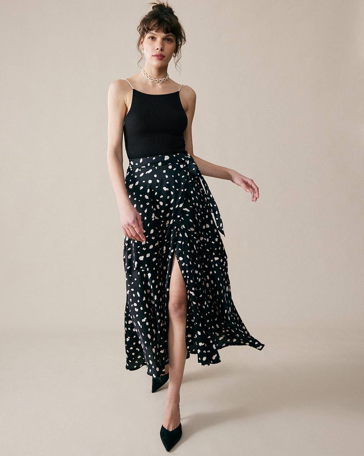 The Side Tie Wrap Split Skirt sold by rihoas product image thumbnail 2