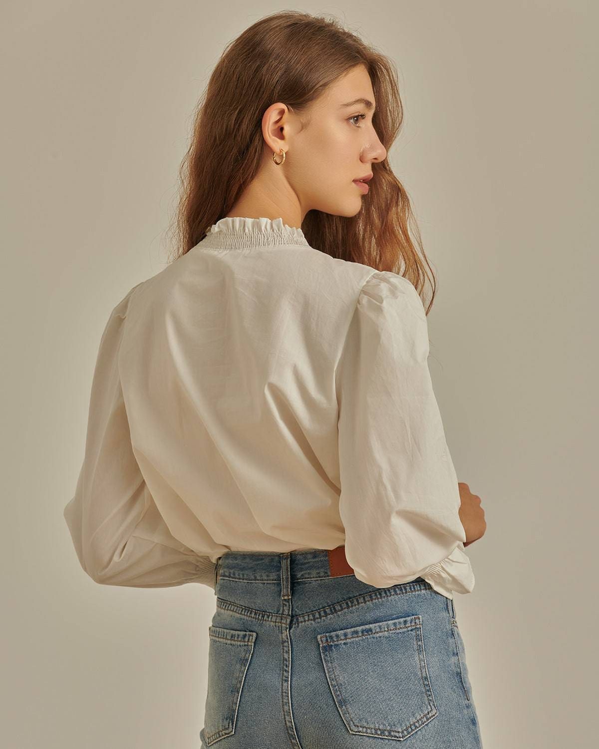 The Romance Ruffle Blouse sold by rihoas product image thumbnail 4