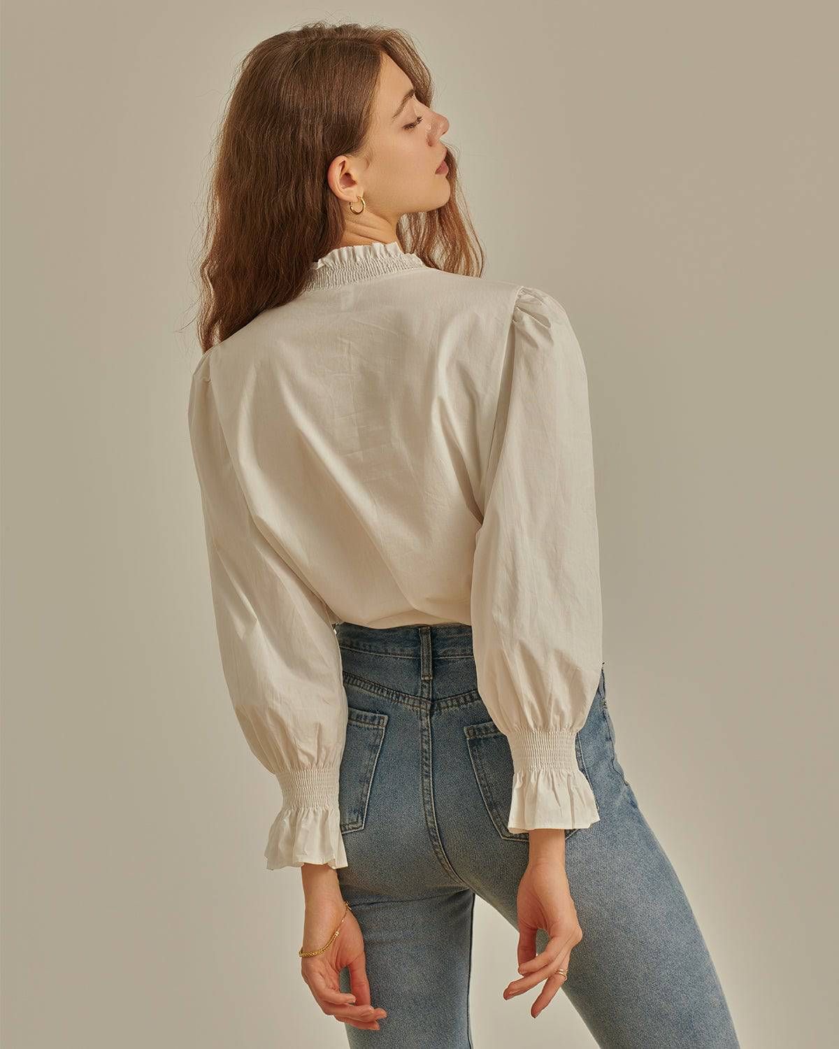 The Romance Ruffle Blouse sold by rihoas product image thumbnail 5