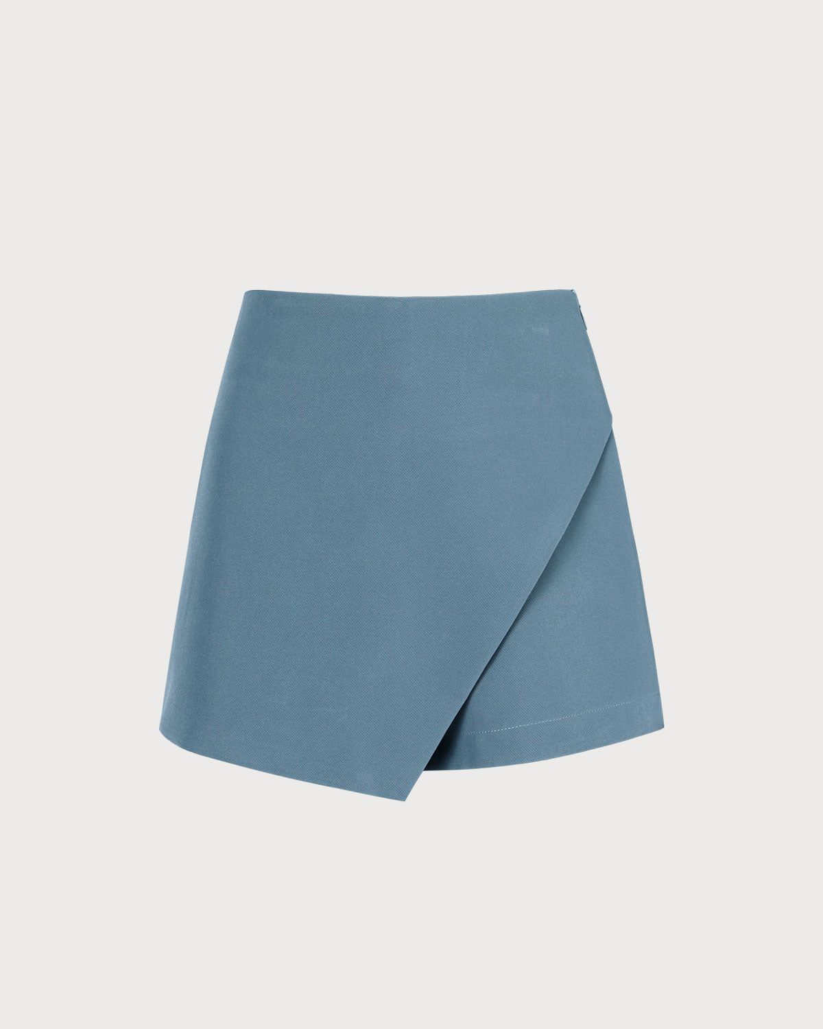 The Blue High Waist Asymmetrical Hem Skort sold by rihoas product image thumbnail 6