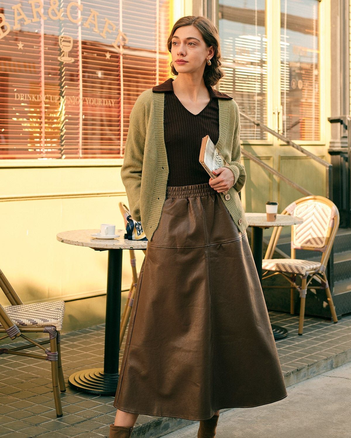 The Solid Collared Slim Fit Knit Top sold by rihoas product image thumbnail 5