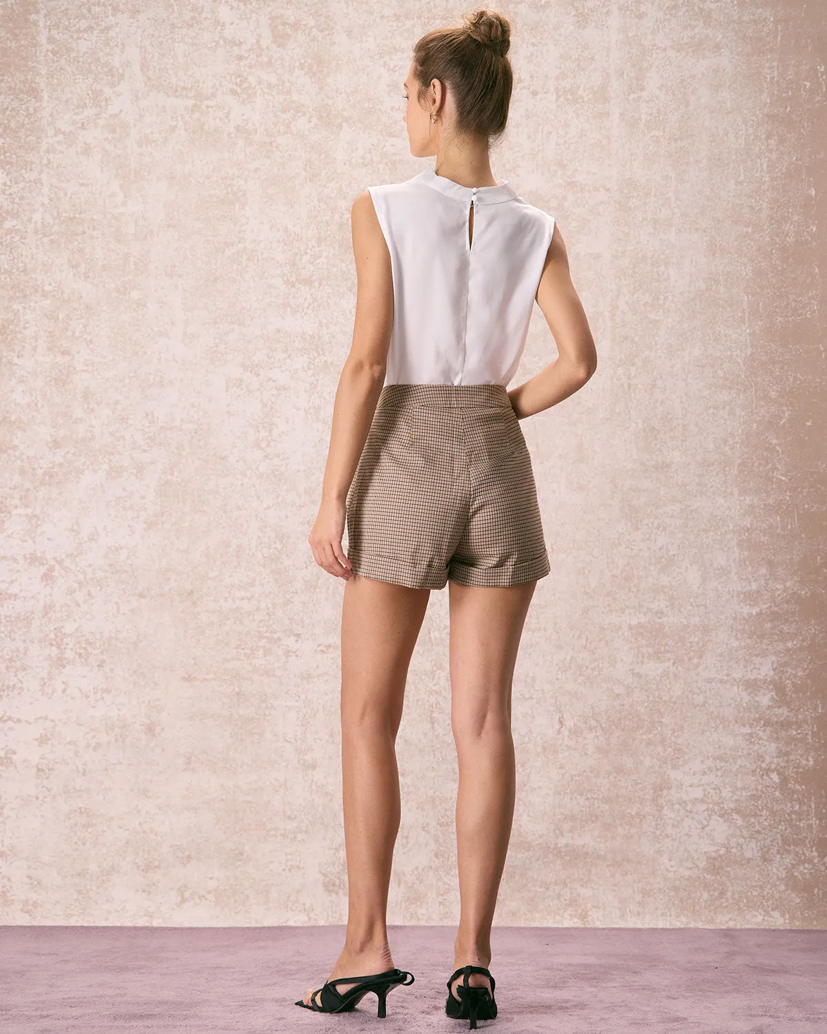 The White Cowl Neck Hollow Out Blouse sold by rihoas product image thumbnail 5