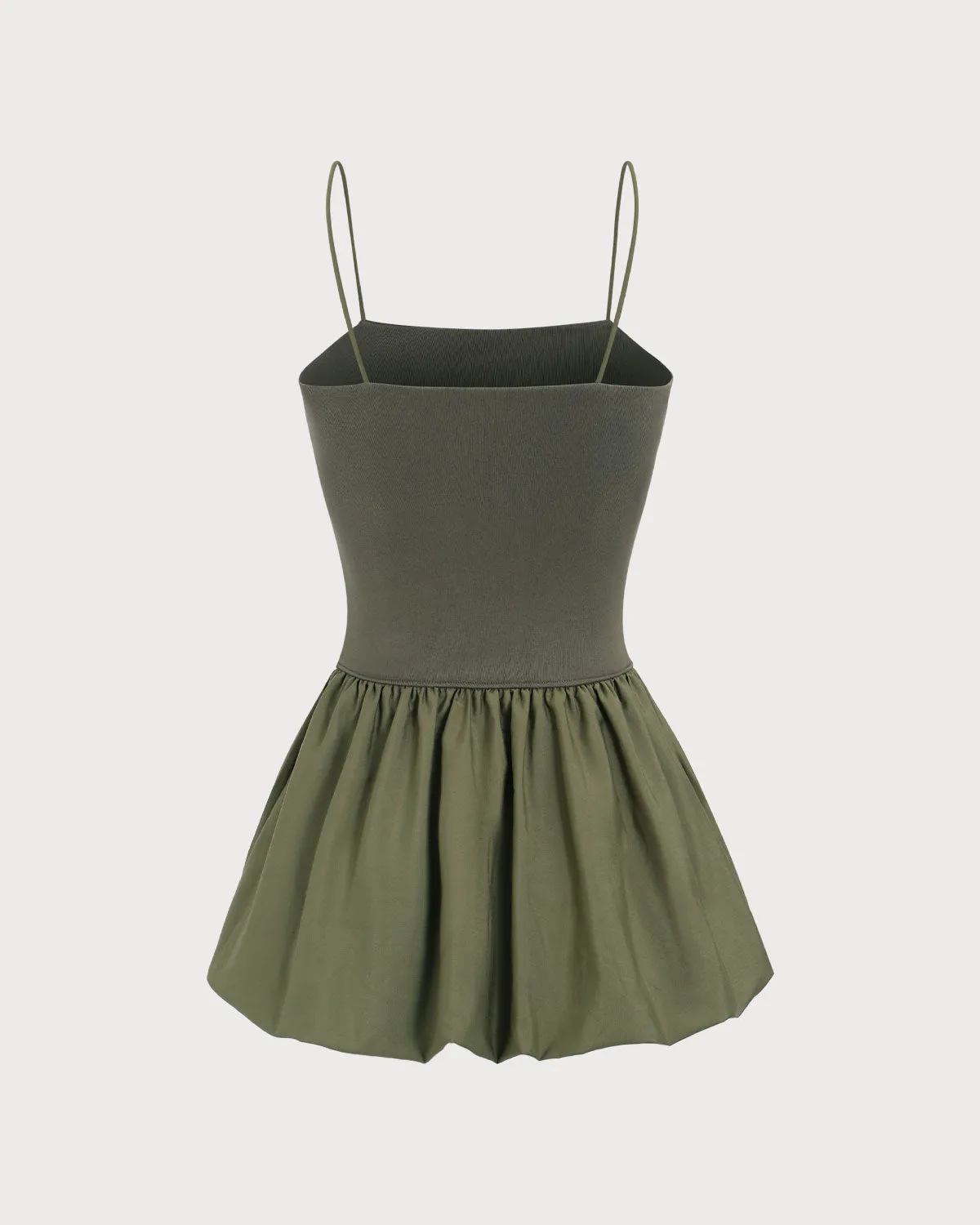 Women's Green Splicing Slip Mini Dress sold by rihoas product image thumbnail 4