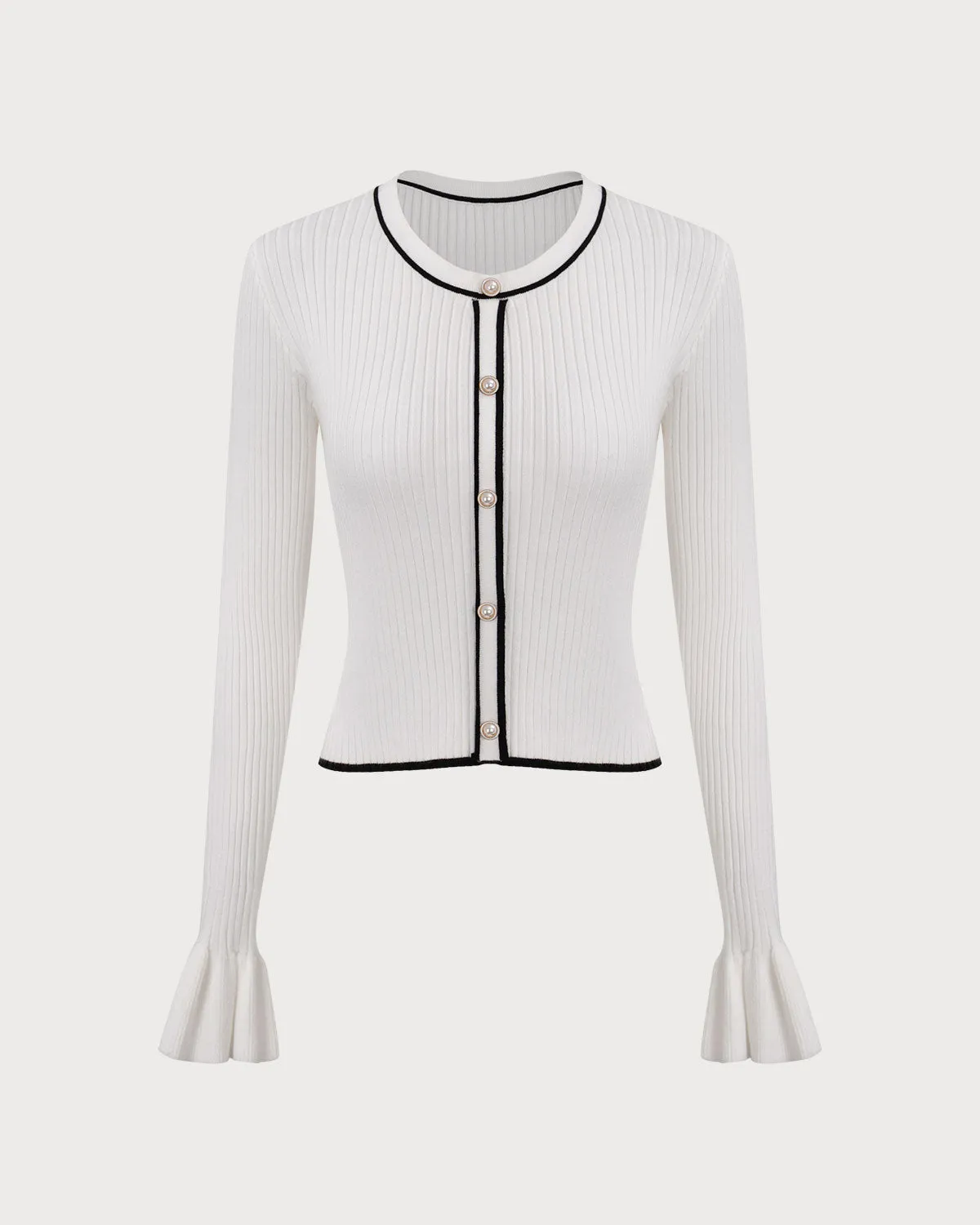 Women's White Contrasting Knit Top sold by rihoas