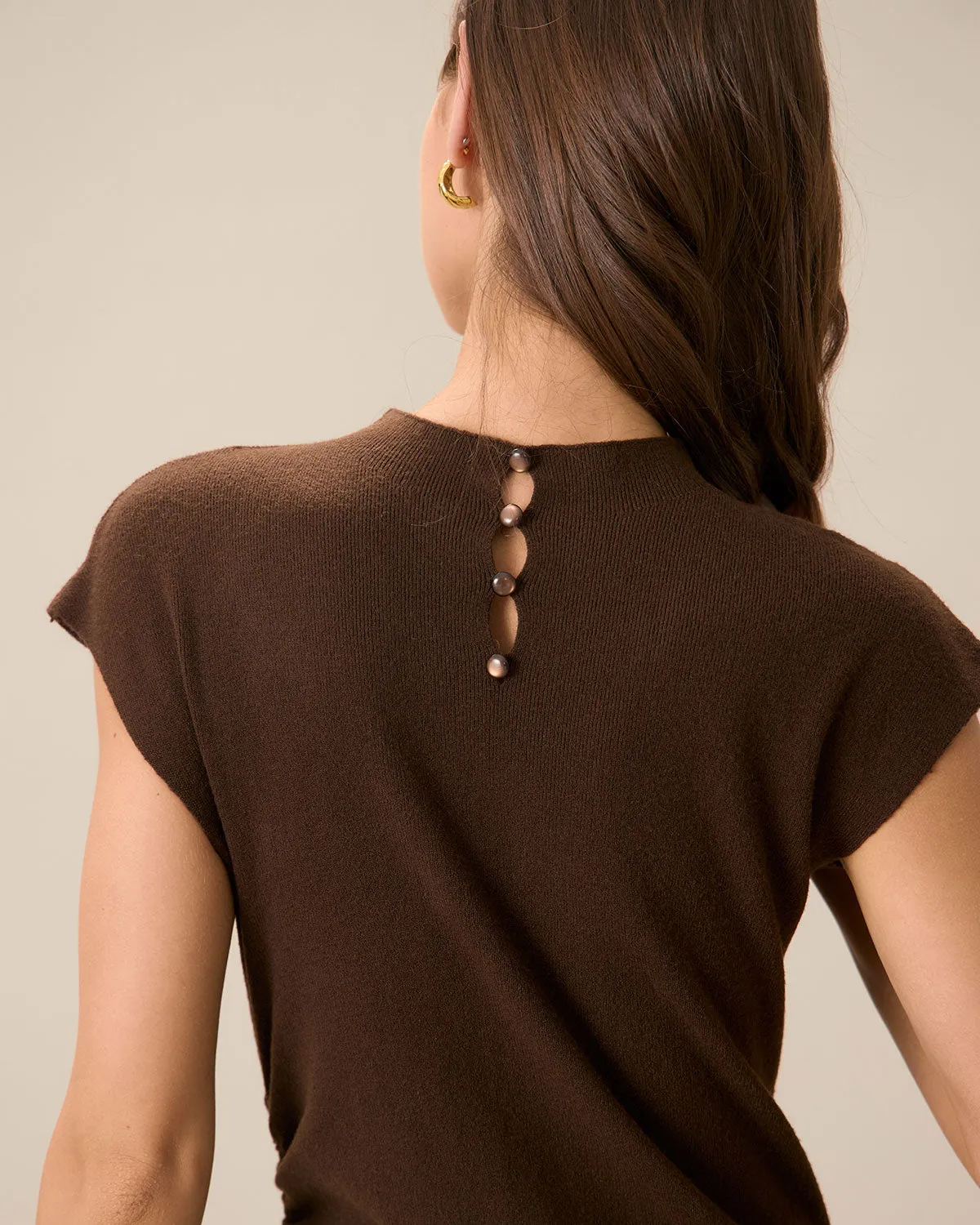 Women's Coffee Bodycon Reversible Sweater Dress sold by rihoas product image thumbnail 4