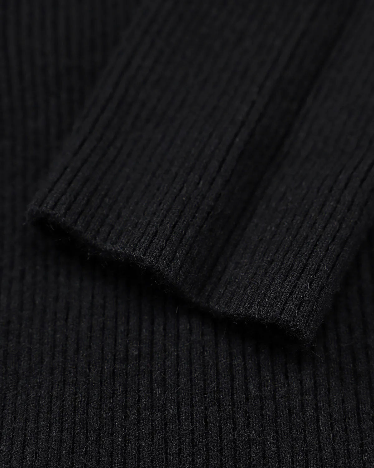 Women's Black Ribbed Knit Slim Cardigan sold by rihoas product image thumbnail 5