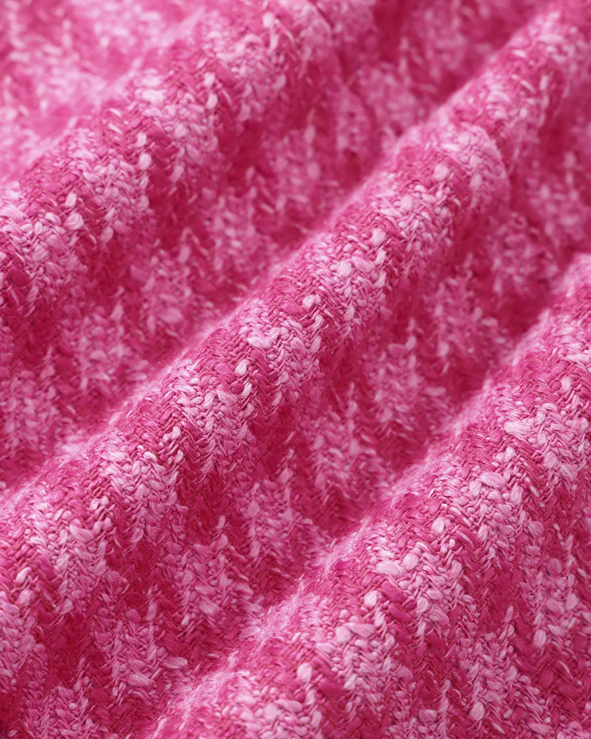 Women's Pink Single-breasted Tweed Mini Dress sold by rihoas product image thumbnail 3