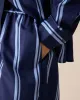 Women's Navy Striped Elastic Waist Shorts sold by rihoas