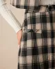 Black Plaid A-line Midi Skirt sold by rihoas