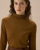 Army Green Mock Neck Knit Tee sold by rihoas