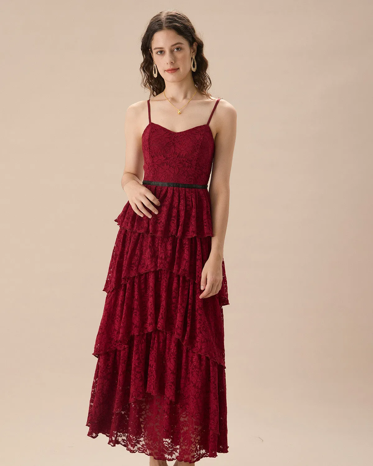 Sweetheart Neck Lace Maxi Dress sold by rihoas