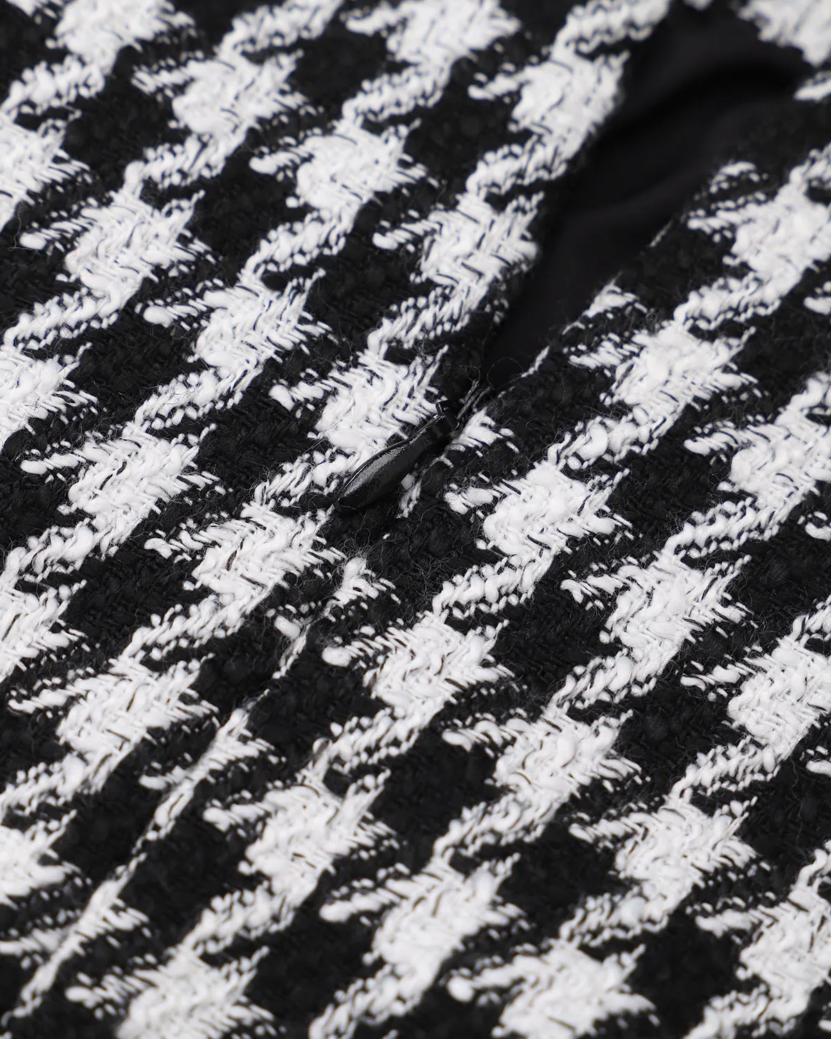 Black High-waisted Straight Tweed Skirt sold by rihoas product image thumbnail 3