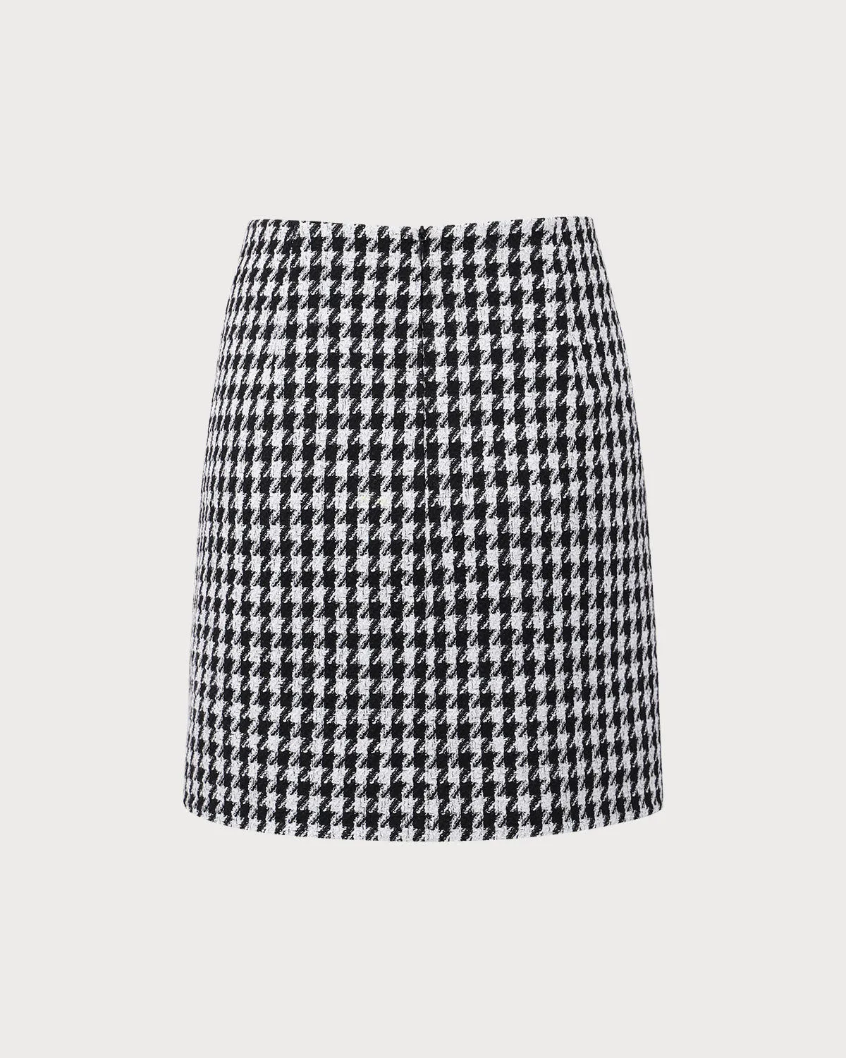 Black High-waisted Straight Tweed Skirt sold by rihoas product image thumbnail 2