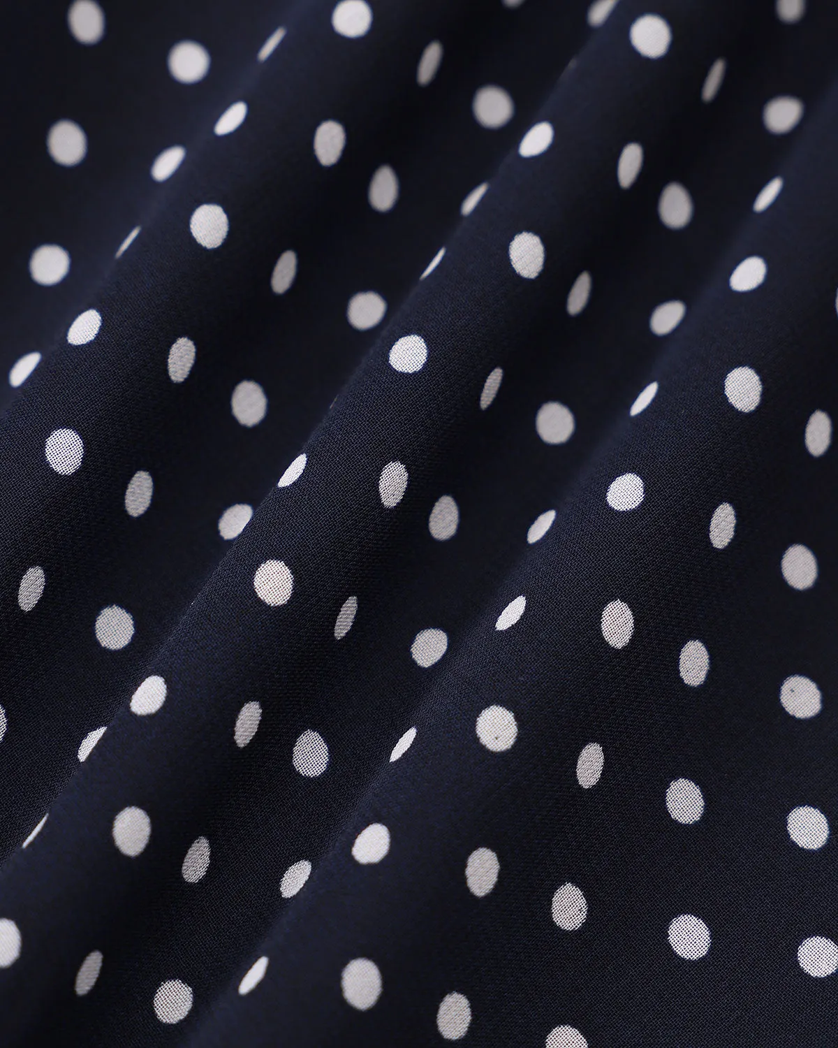 Navy Contrasting V Neck Chiffon Midi Dress sold by rihoas product image thumbnail 3