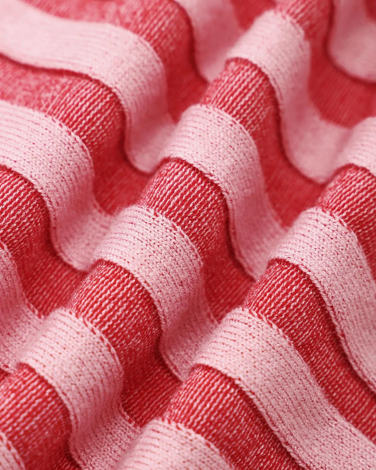 Pink Striped Off The Shoulder Bodycon Sweater Dress sold by rihoas product image thumbnail 4